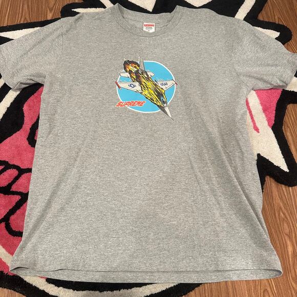 Supreme Jet Tee - Heather Grey - Size Medium - Used - Picture 2 of 6